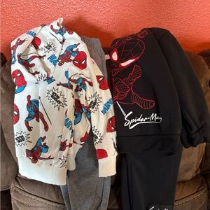 Marvel Kids Spider-Man Black & White Hoodie Set